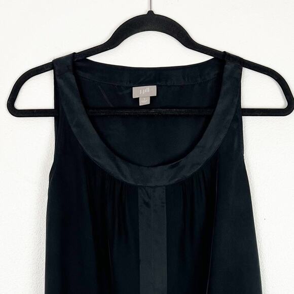 J.Jill Blouse 100% Silk Soft Sleeveless Lightweight Luxury Charcoal Black Small - Picture 3 of 7